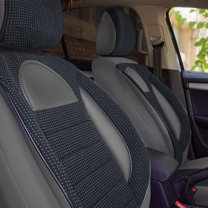 Set Huse Scaune piele si textil Skoda Octavia (2004-2009) [2]