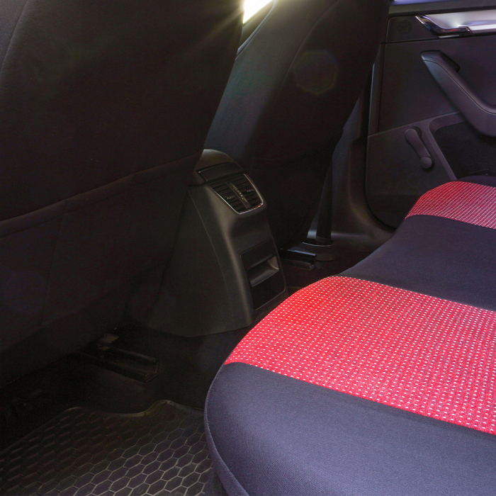 Set Huse Scaune piele si textil Skoda Octavia (2004-2009) Rosu [3]