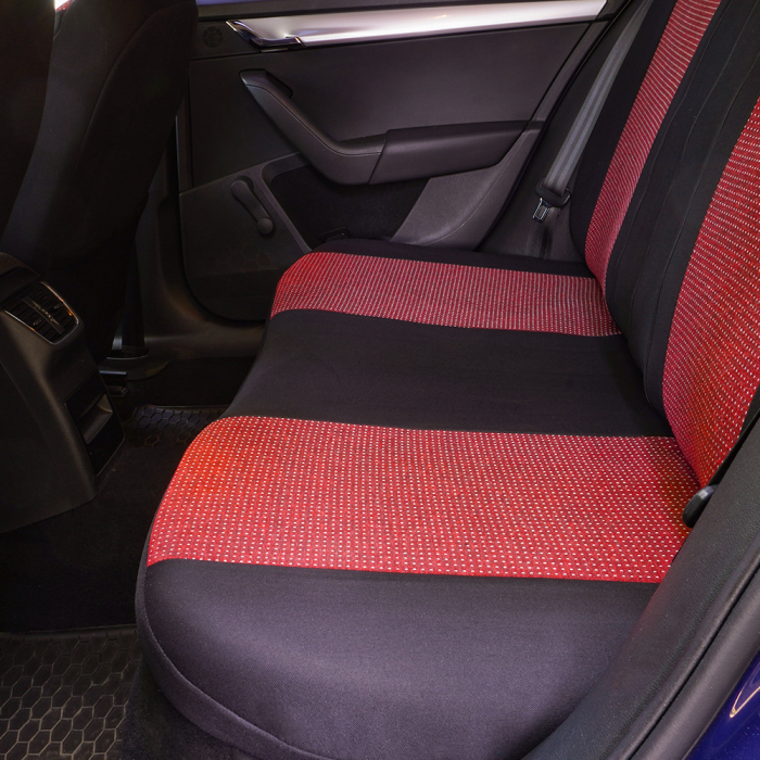 Set Huse Scaune piele si textil Skoda Octavia (2004-2009) Rosu [5]