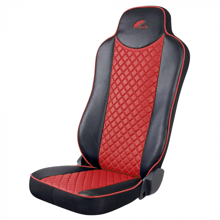 Set huse scaun truck pentru mercedes actros euro 5 1844 mp2 mp3 mp4 eco leather black+red umbrella [2]
