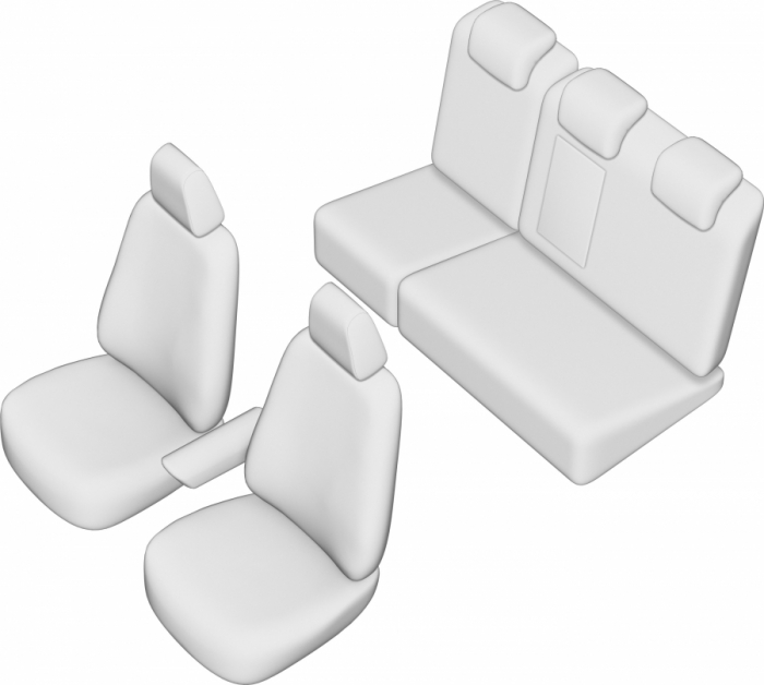 Set huse Scaun VW Tiguan 2012- 2016 bancheta fractionata. Masuta Cafea Cu Tetiere Spate In Forma De L [2]