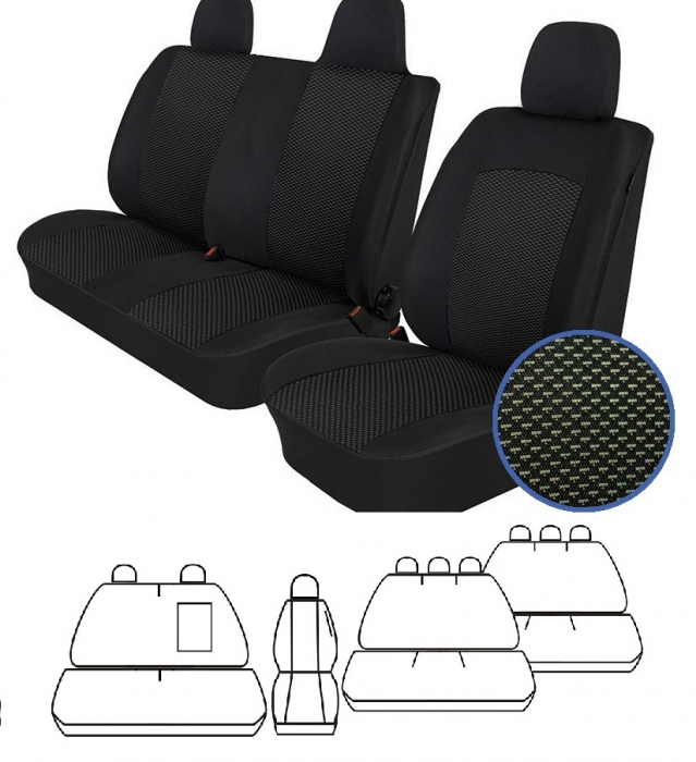 Set Huse Scaune 9 Locuri 8+1 Mercedes Sprinter  (2006-2018) Premium [3]