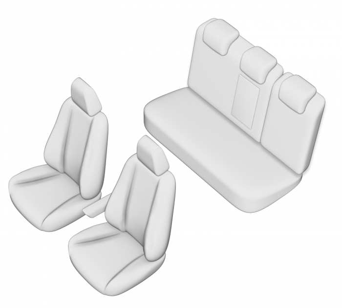 Set Huse scaune auto dedicate SEAT Ateca 2016 - 2020  (Bancheta fractionata si huse cotiere) [2]