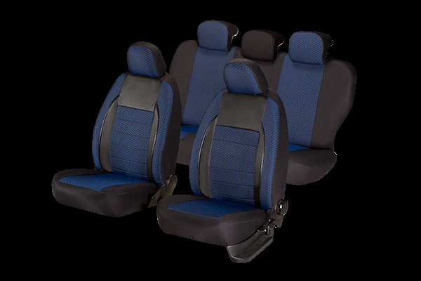 Set Huse scaune auto Mitsubishi Lancer 2007 - 2016 Gama Elegance Piele+Textil [3]