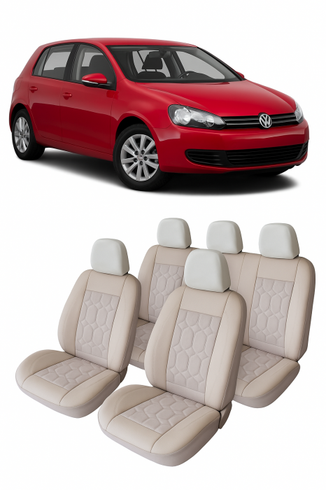 Set huse scaune auto piele alcantara  compatibile VW Golf 5 (2004-2009) [2]