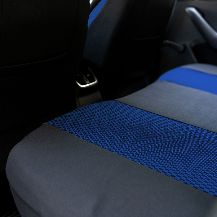 Set Huse scaune auto piele si textil FORD Ecosport 2018 - 2024 (Albastru) [5]