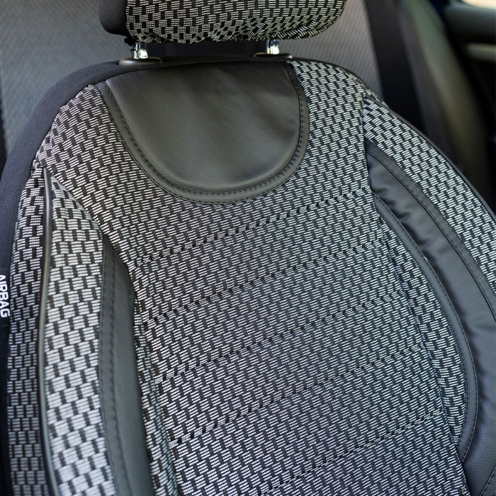 Set Huse scaune auto piele si textil FORD Ecosport 2018 - 2024 (GRI) [4]