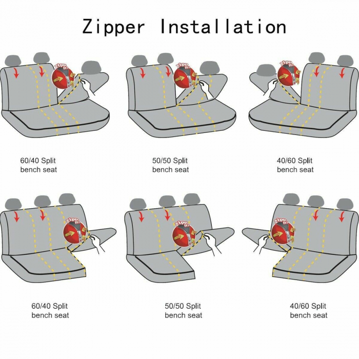 Set huse Scaune Auto Universale Piele ecologica, negru, 8 buc [13]
