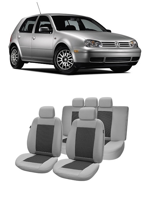 Set Huse scaune auto VW GOLF IV (1997 - 2004) Gri inchis-Gri deschis [1]