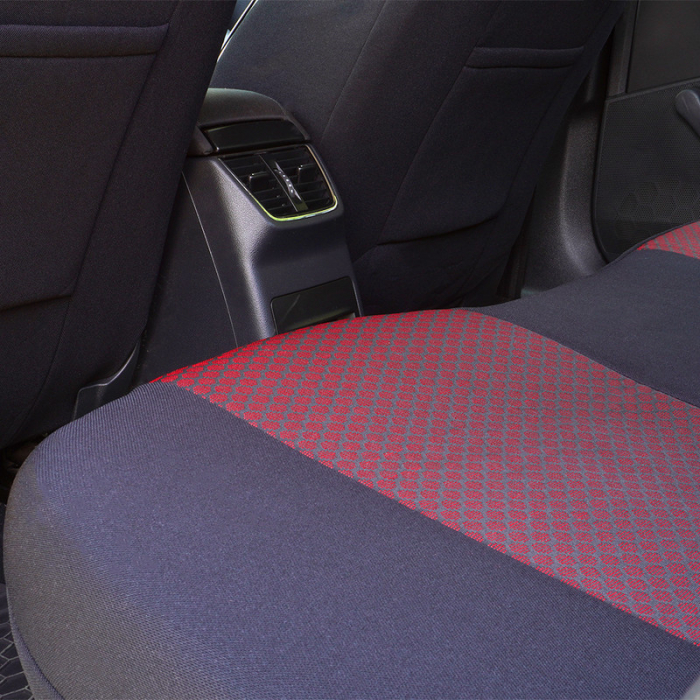 Set huse scaune compatibile Dacia Duster 2010-2017 Piele + Textil (Compatibile cu sistem AIRBAG) [6]