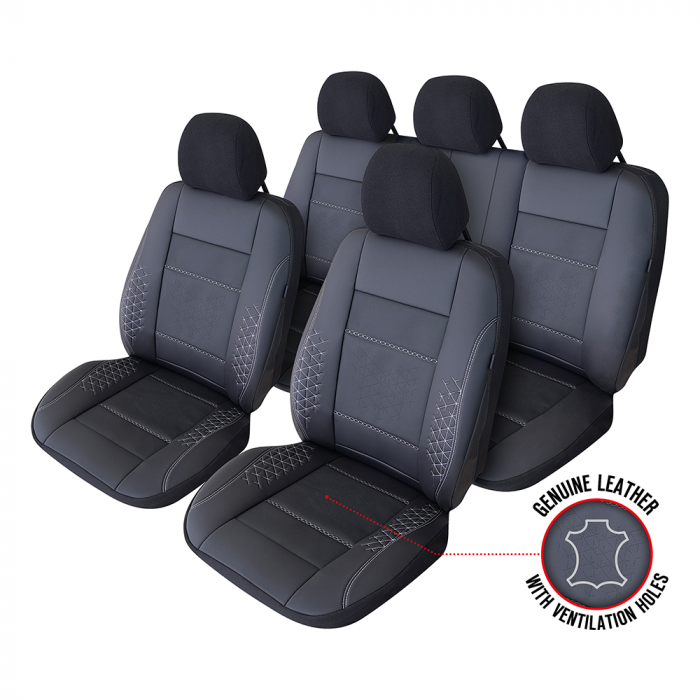 Set huse scaune compatibile  HYUNDAI ACCENT 2011-2017  insertii de piele naturala [1]