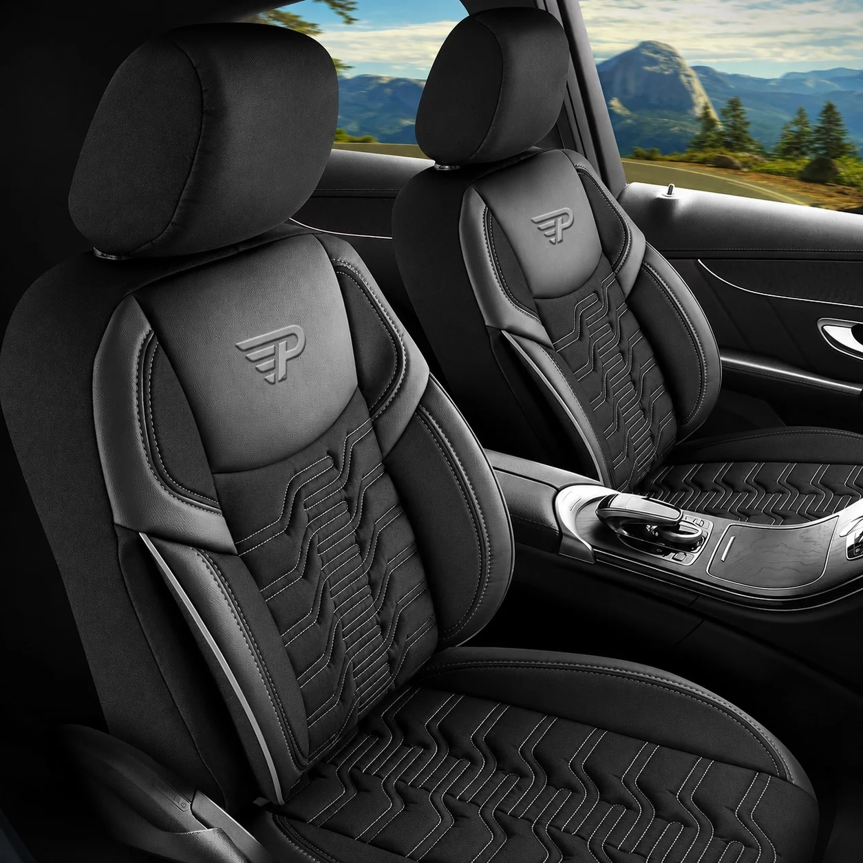 Set huse scaune compatibile Skoda Kodiaq (2017-2024) compatibile cu sistem AIRBAG [9]