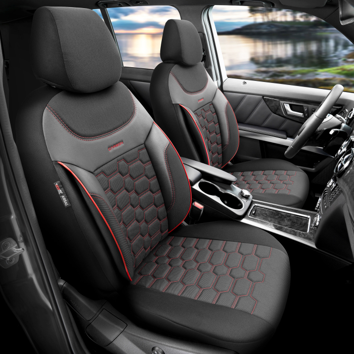 Set huse scaune compatibile SKODA OCTAVIA II (2004-2013) compatibile cu sistem AIRBAG [2]