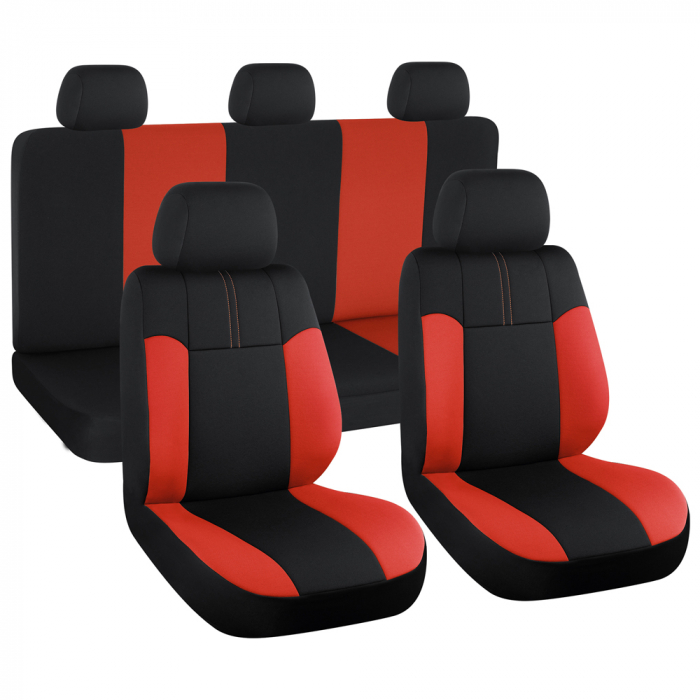 Set huse scaune Dacia Logan II (2012-2020)  Trend Negu-Rosu [1]