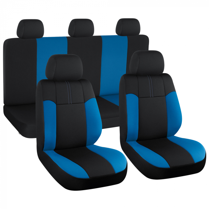 Set huse scaune Dacia Logan II (2012-2020)  Trend Negru-Albastru [1]
