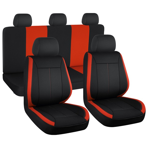 Set huse scaune dedicate Dacia Duster (2009-2017) Negru-Rosu Vision [2]