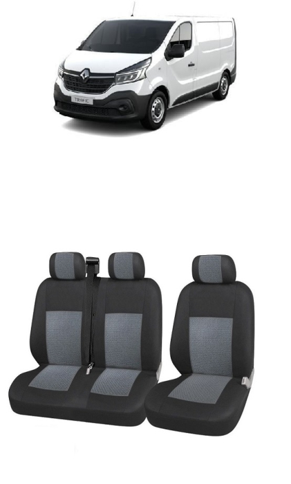 Set huse scaune  dedicate Renault Trafic 2+1 (2000-2014) [1]