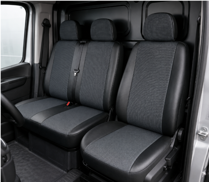 Set Huse Scaune din piele si textil Mercedes Sprinter 3 locuri 2+1 (1995-2006) [2]