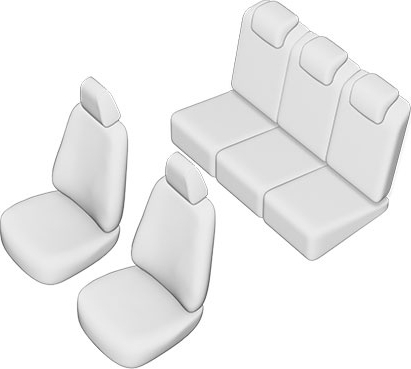 Set Huse scaune FORD GRAND C - MAX dedicate 2010 - 2015 SCAUNE INDIVIDUALE SPATE [3]