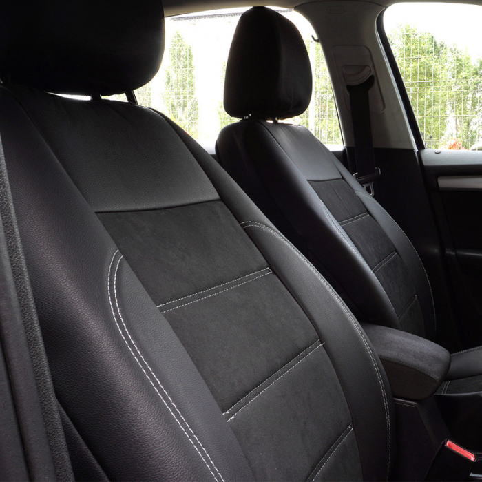 Set huse scaune Piele Alcantara compatibil Volkswagen Passat B5 2000-2005 [7]
