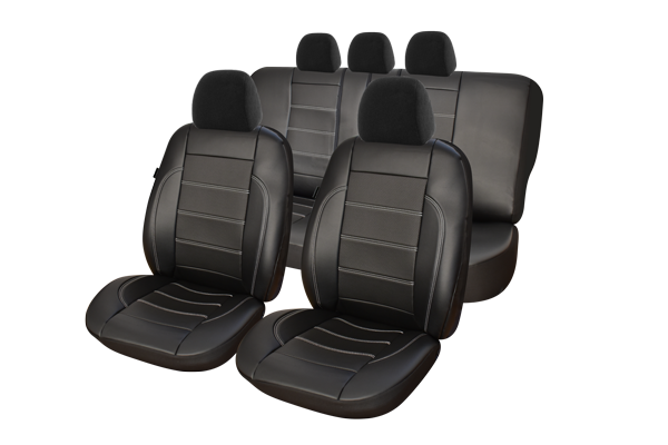 Set huse scaune piele perforata Toyota Hilux (2015-2024) (Bancheta fractionata ) [1]