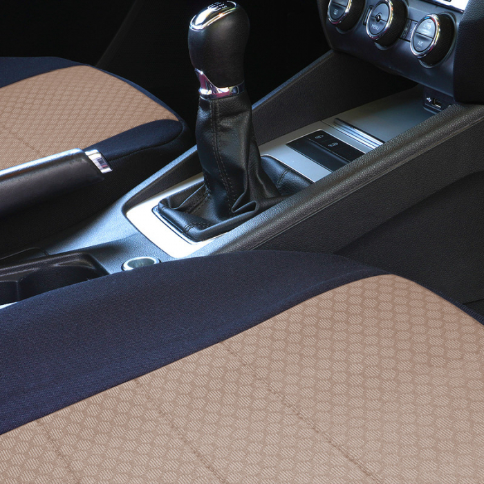 Set huse scaune piele si textil compatibile VW PASSAT B7 (2010-2015) Bej [4]