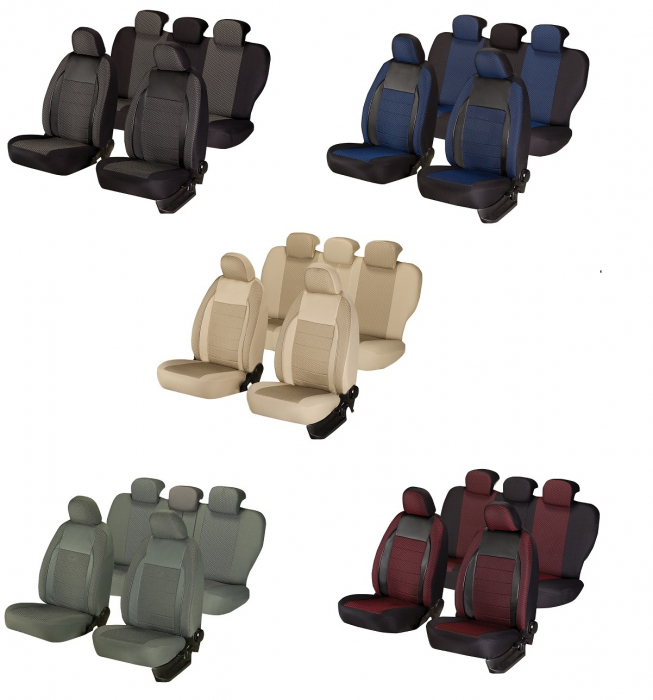 Set huse scaune piele si textil compatibile VW PASSAT B7 (2010-2015) Elegance [1]
