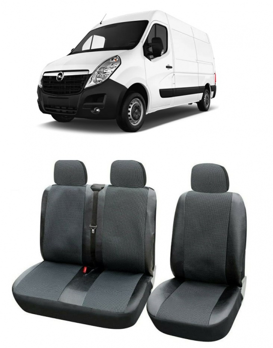 Set Huse scaune piele si textil  OPEL Movano (1998-2016) (3 locuri) [1]