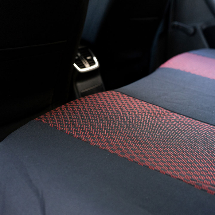Set huse scaune Piele si textil SKODA OCTAVIA II (2004-2013) Rosu [7]