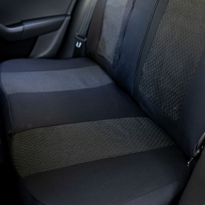 Set huse scaune Piele si textil SKODA OCTAVIA II (2004-2013) NEGRU [4]