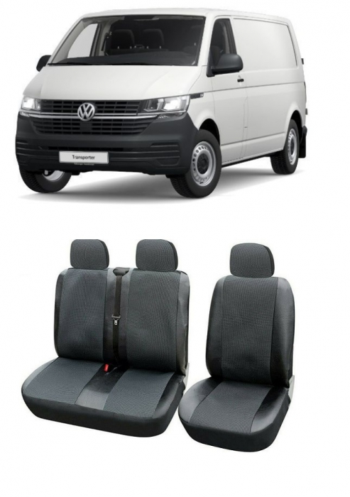 Set Huse Scaune piele si textil VW Transporter (2015-2015) 3 locuri [1]