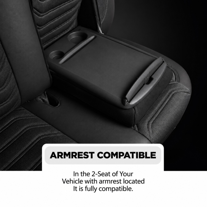 Set huse scaune premium PANDA pentru FORD TRANSIT MK8 2014-2023, Piele ecologica si material textil, Negru/Gri [4]
