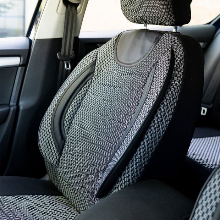 Set huse scaune textil si piele ecologica Opel Astra H Hatchback (2004-2014) GRI [2]