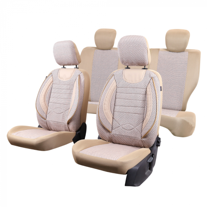 Set huse scaune textil si piele ecologica Opel Astra H Hatchback (2004-2014)  bej [1]