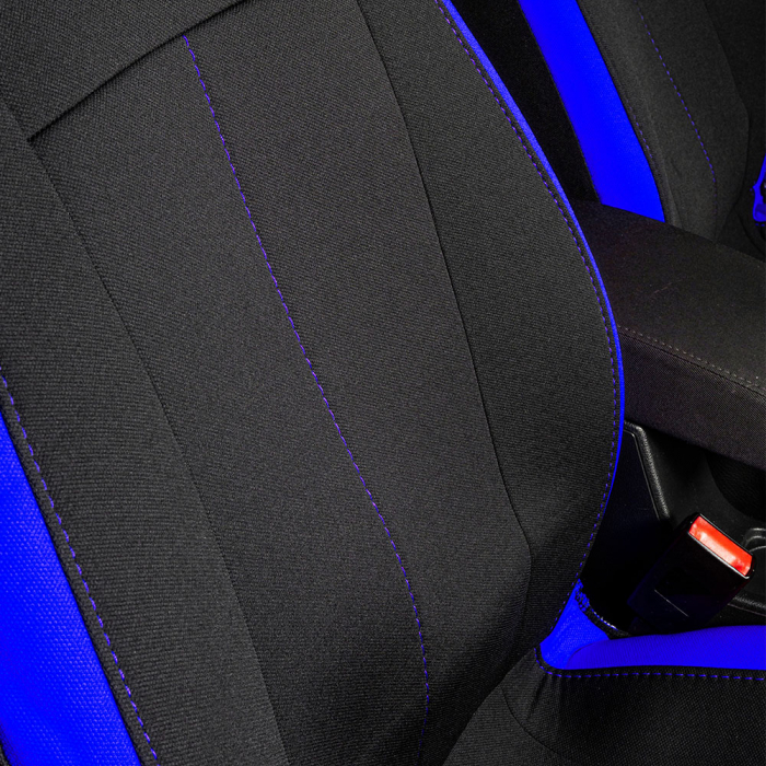 Set huse scaune Volkswagen T-Roc (2019-2023) Negru-Albastru [7]