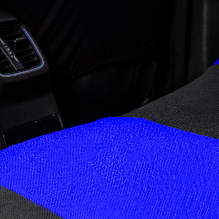 Set huse scaune Volkswagen T-Roc (2019-2023) Negru-Albastru [5]