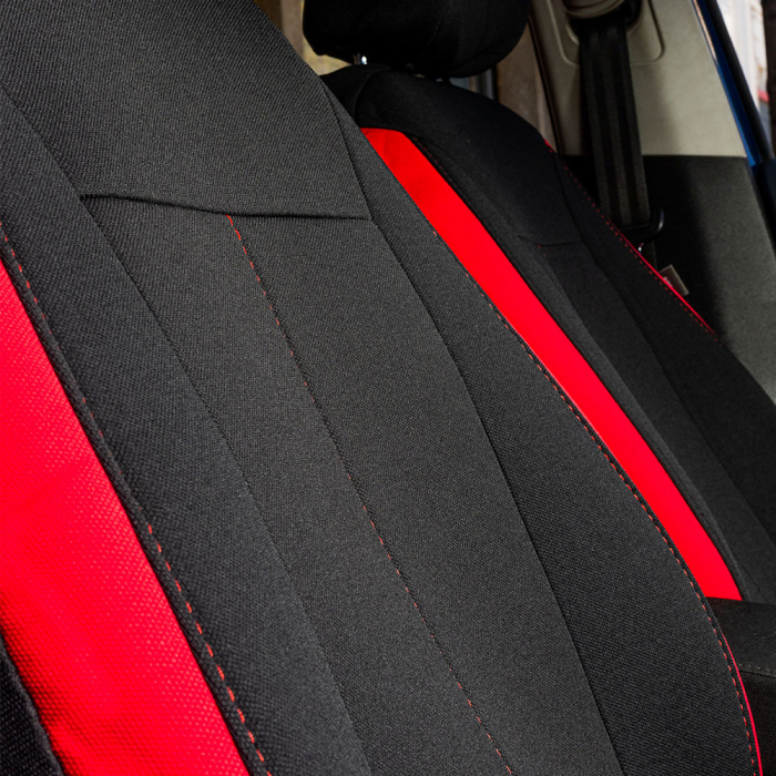 Set huse scaune Volkswagen T-Roc (2019-2023) Negru-Rosu [5]