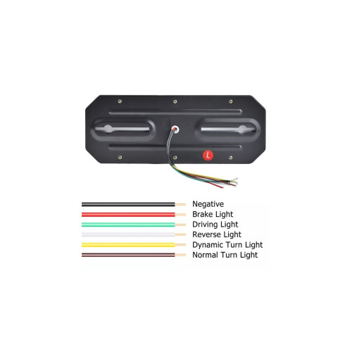 Set lampa LED Stanga si Dreapta cu efect de neon și semnalizare intermitentă dinamică, cu 5 funcții, 12-24V, 345mm X 130mm Cod: ST0223 [3]