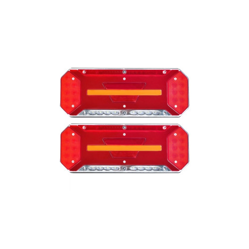 Set lampa LED Stanga si Dreapta cu efect de neon și semnalizare intermitentă dinamică, cu 5 funcții, 12-24V, 345mm X 130mm Cod: ST0223 [1]