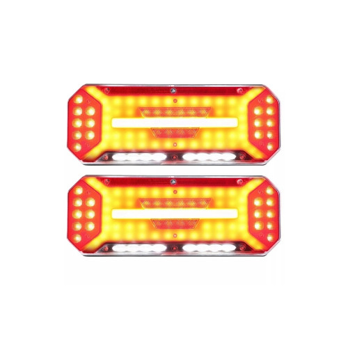 Set lampa LED Stanga si Dreapta cu efect de neon și semnalizare intermitentă dinamică, cu 5 funcții, 12-24V, 345mm X 130mm Cod: ST0223 [6]