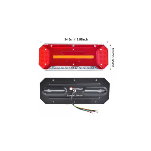 Set lampa LED Stanga si Dreapta cu efect de neon și semnalizare intermitentă dinamică, cu 5 funcții, 12-24V, 345mm X 130mm Cod: ST0223 [2]