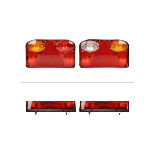 Set lampi spate 7 functii cu ceata si numar stanga dreapta 12V/24V 23cm [3]