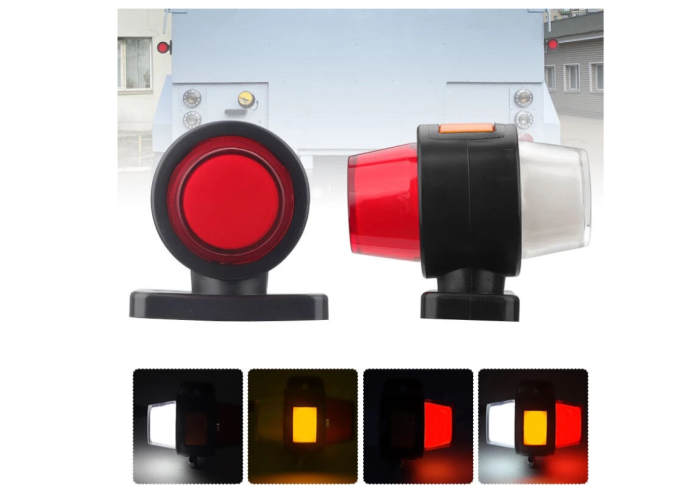 Set Lampai Laterale Gabarit LED cu efect neon pentru camion, remorca, TIR, van, rulota etc. 12–24V, rosu-alb-portocaliu [4]