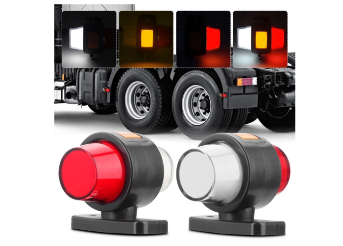 Set Lampai Laterale Gabarit LED cu efect neon pentru camion, remorca, TIR, van, rulota etc. 12–24V, rosu-alb-portocaliu [3]