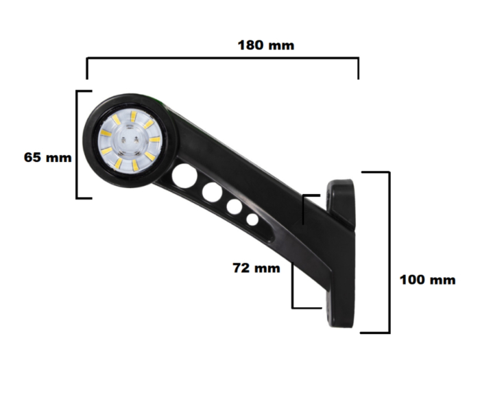 Set Lampi Laterale Gabarit LED - Alb / Rosu 180 mm 12V-24V [6]