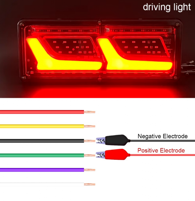 Set lampi LED 12V-24V cu semnalizare dinamica Neon efect dimensiuni 32x13cm [4]