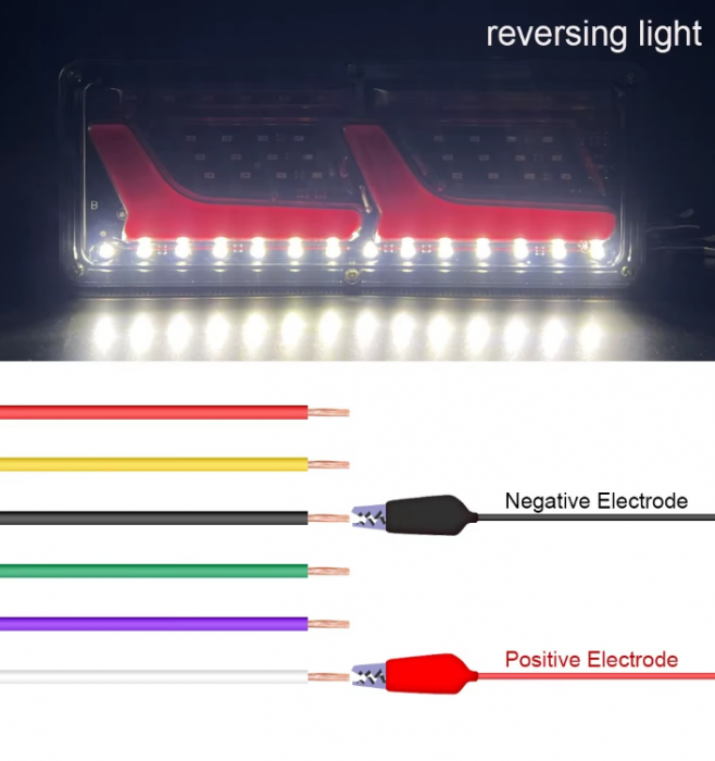 Set lampi LED 12V-24V cu semnalizare dinamica Neon efect dimensiuni 32x13cm [6]