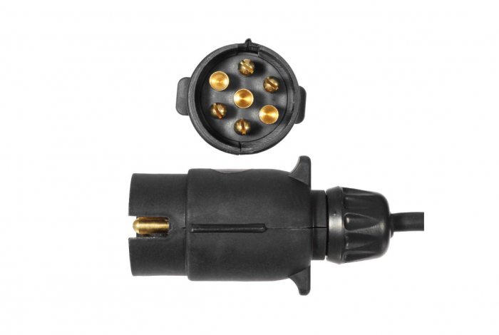 Set lampi magnetice cu triunghiuri reflectorizante pentru remorca, fisa 7 pini, cablu 2,5m, cablu fisa 7,5 m [6]