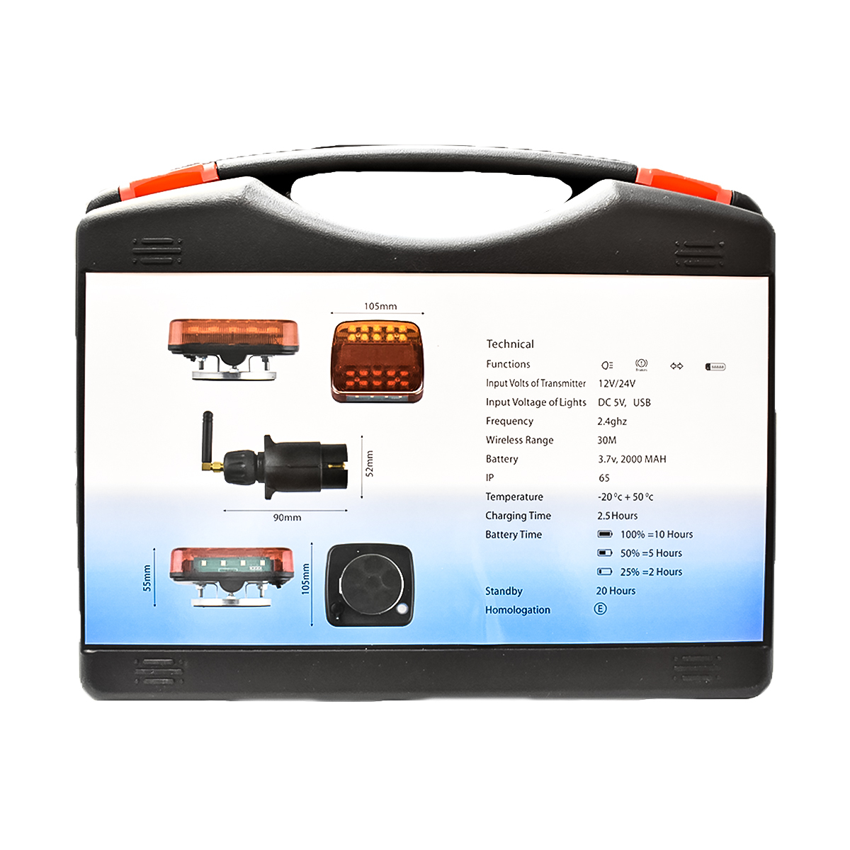 Set lampi magnetice WIFI cu control wireless 12/24V baterie 3.7V/2000mAh cablu IP65 [2]