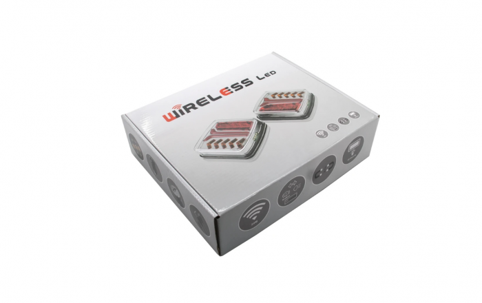 Set lampi remorca LED 12-24V cu magnet si control wireless, baterie 3.7V/2000mAh [6]